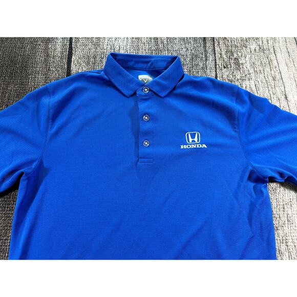 Callaway Golf Honda Dealership Polo Shirt Men's Medium Blue Opti-Dri UPF - Picture 2 of 9